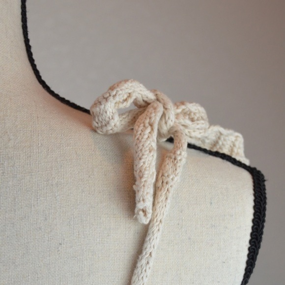 mo:vint Cream Color Crochet Open Knit Button Down Tank, Size Small - Picture 6 of 7